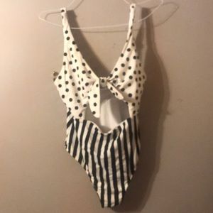 Black and white bathing suit